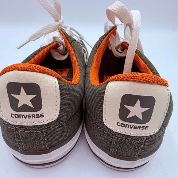 Converse Olive and Orange Low-Tops - Picture 5 of 11